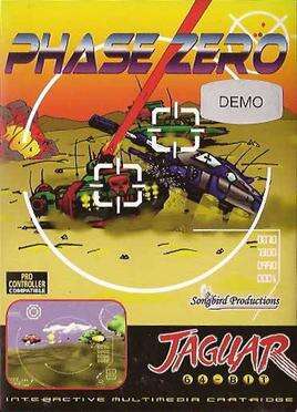 Cover art showing an internal view of the player's hovercraft targeting two enemies in a desert