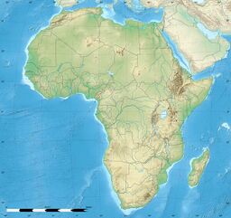 Location of Lake Ngami in Botswana.