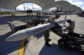 Wings being installed on an AIM-7