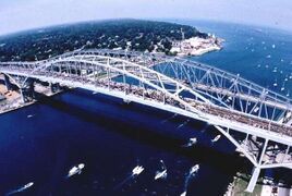 The Blue Water Bridge second span (in foreground) built in 1997.