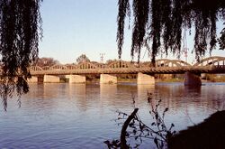 The Grand River Bridge, which carries Argyle St. over the Grand River in Caledonia.