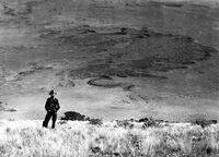 Congealed lava flows, viewed from the top of Capulin Volcano (1909)