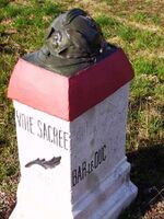 One of the markers along the road from Bar-le-Duc to Verdun.