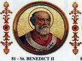 St. Benedict II, Pope of Rome.