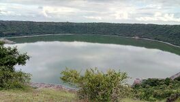 View of Lonar crater from the rim