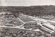 Kampong Sultan Lama (foreground) in 1950