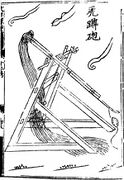 Crouching tiger trebuchet (stationary mangonel) from the Wujing Zongyao