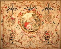 Aubusson tapestry after Jean-Baptiste Huet, c. 1786