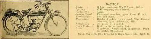 Dayton Motorcycle with engine made by Stuart Turner