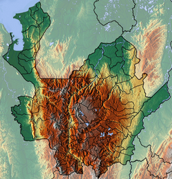 Map showing the location of Otú Norte Fault