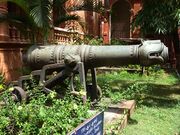 Cannon used by Tipu Sultan's forces at the battle of Srirangapatna 1799