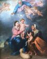 God the Father (top), the Holy Spirit (a dove), and the child Jesus, painting by Bartolomé Esteban Murillo (d. 1682)