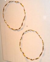 Bronze Age gold ribbon torcs, from near Ballyrashane, County Londonderry