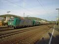 Freight train passes through Lohr station