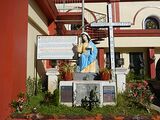 Memorial for abortion victims at the bell tower's base