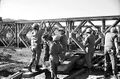 Construction of Bailey bridge in 1970