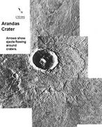 Arandas crater may be on top of large quantities of water ice, which melted when the impact occurred leaving a mud-like ejecta. (Mare Acidalium quadrangle)