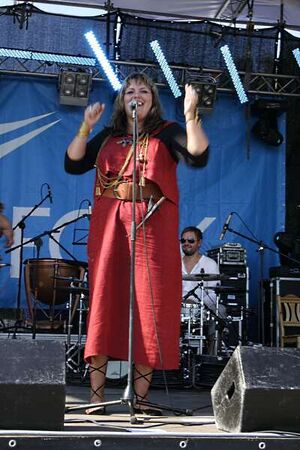 Julgī Stalte performing with Tuļļi Lum in Käsmu, Estonia in August 2009