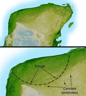 topographic diagram showing round geographic features