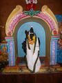 Idol of God Karthikeya inside the temple