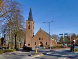 The Roman Catholic St. Stephanus church in the middle of Bornerbroek