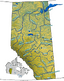 Rivers and lakes in Alberta