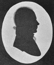 Silhouette portrait of Catholic priest John Cheverus, of the Holy Cross Church, Boston, 19th century