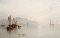 Alfred Walter Williams Off Hastings, sunrise, 1885