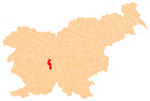 Location of the Municipality of Brezovica in Slovenia