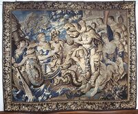 Aubusson tapestry; design by Isaac Moillon at the Cité internationale de la tapisserie [fr]), Aubusson