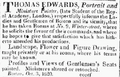 Newspaper advertisement for Edwards, Winter Street, Boston, 1820