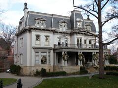 Negley-Gwinner-Harter House, built in 1870 and 1871, at 5061 Fifth Avenue. Original architect: Unknown, but Osterling remodeled the house and was responsible for additions between 1912 and 1923.