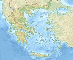 Location of Ladon Lake in Greece.