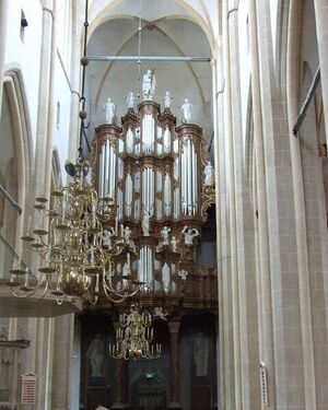 A picture of the organ at Bovenkerk, Kampen. One of the organs that have been recorded for Hauptwerk