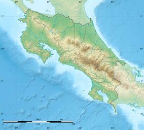 Map showing the location of Golfito Mixed Wildlife Refuge