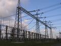 Portal pylons of Kriftel substation near Frankfurt