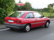 Rear view of 3-door hatchback (post facelift)