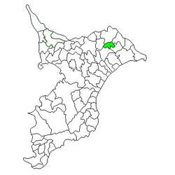 Location of Kurimoto in Chiba Prefecture